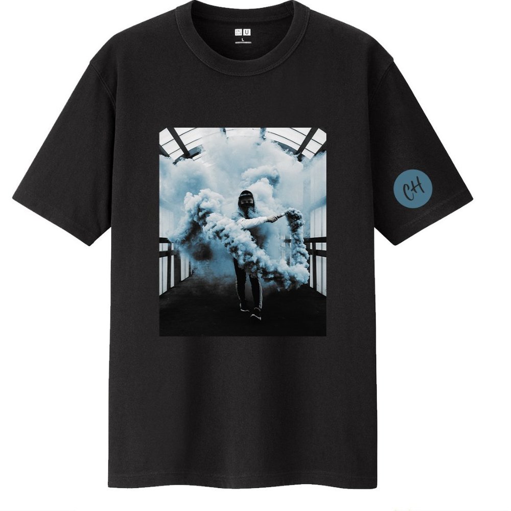 CH Blue Smoke BLACK T-SHIRT